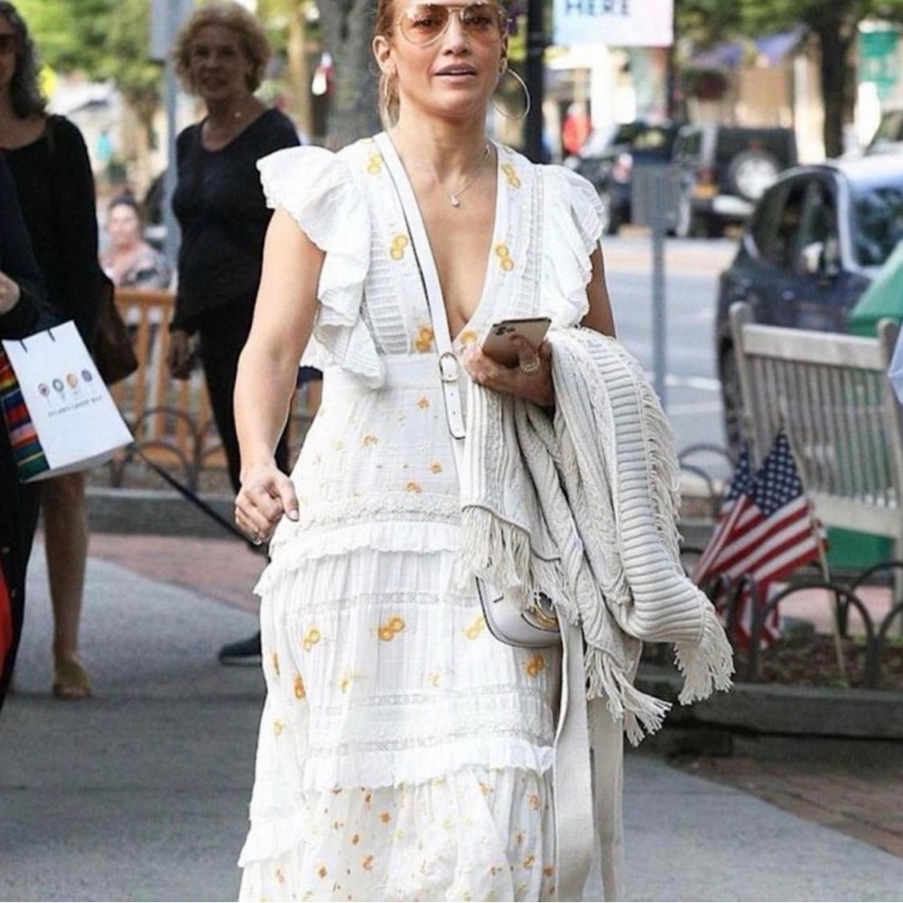 NWT LoveShackFancy Cortland Maxi Dress Antique White Size 4 Floral Lace - Picture 5 of 15